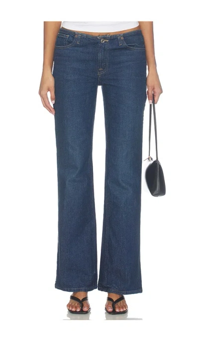 Good American Ghost Waist Low Rise Bootcut Jeans In Blue