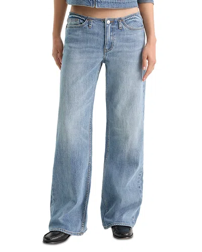 Good American Ghost Waist Low Rise Loose Jeans In Indigo1320 In Blue