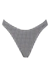 Good American Gingham High Leg Bikini Bottoms