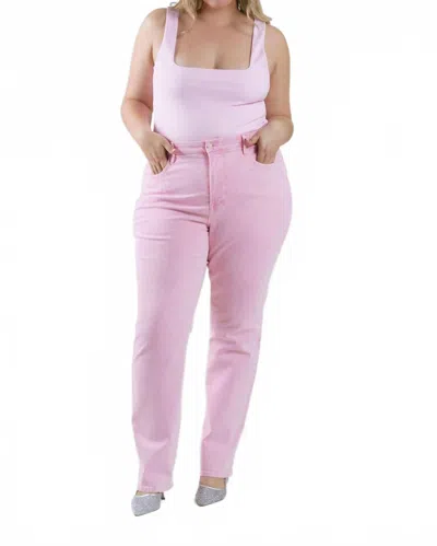 Good American Good 90's Jean - Plus Size In Mineral Rose Quartz In Pink