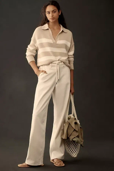 Good American Good Ease Relaxed Wide Leg Jeans In White