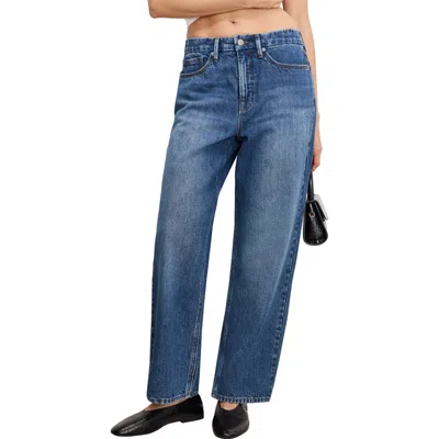 Good American Good '90s Crop Relaxed Jeans In Blue