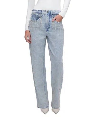 Good American Good '90s High Rise Straight Jeans In I588 In Indigo