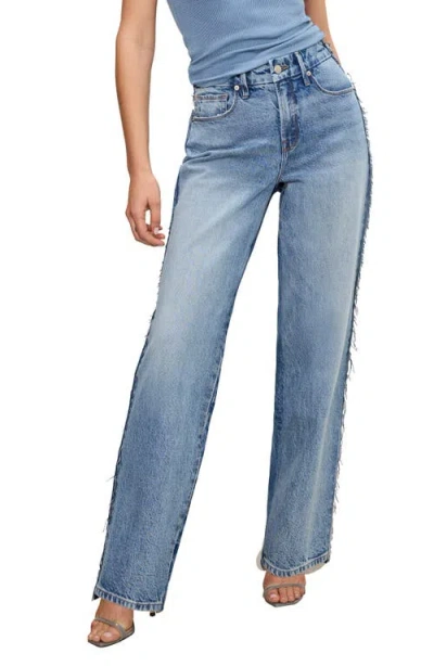 Good American Good '90s High Waist Relaxed Straight Leg Jeans In Indigo831