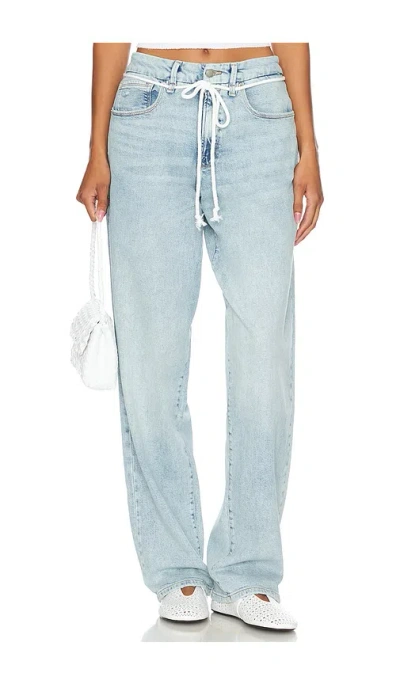 Good American Good 90s Loose Drawstring Jeans In Blue