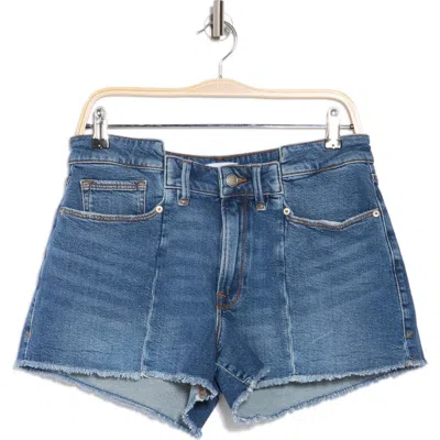 Good American Good '90s Seamed Denim Shorts In I671