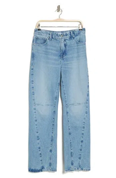Good American Good '90s Straight Leg Drawstring Jeans In Indigo