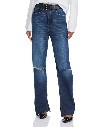 Good American Good Boy High Rise Straight Jeans In Indigo705