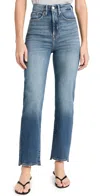 Good American Good Boy Straight Cropped Jeans Indigo604 In Indigo604