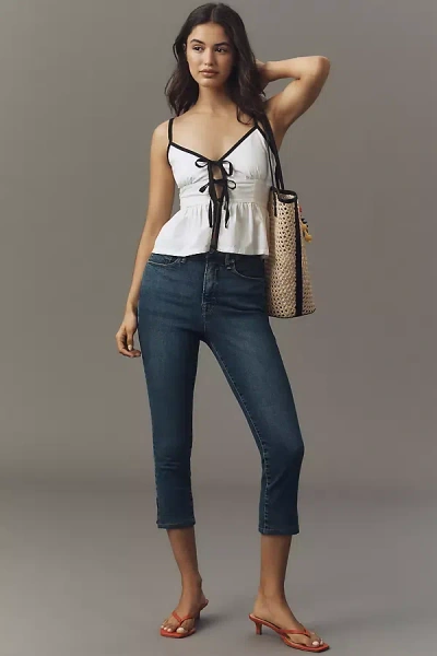 Good American Good Capri High-rise Slim Jeans In Blue