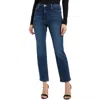 Good American Good Boy Step Hem High Waist Ankle Straight Leg Jeans In Blue