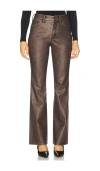 Good American Good Classic Bootcut Faux Leather Pants In Vamp In Brown