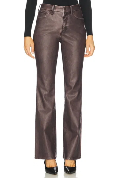 GOOD AMERICAN GOOD CLASSIC BOOTCUT FAUX LEATHER PANTS IN VAMP