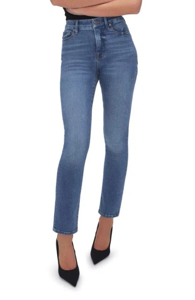 Good American Good Classic Darted Back Pocket Organic Cotton Skinny Jeans In Indigo621