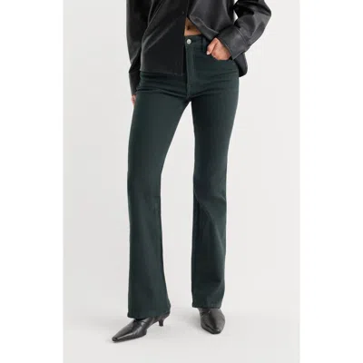 Good American Classic High Rise Bootcut Jeans In Forest Green