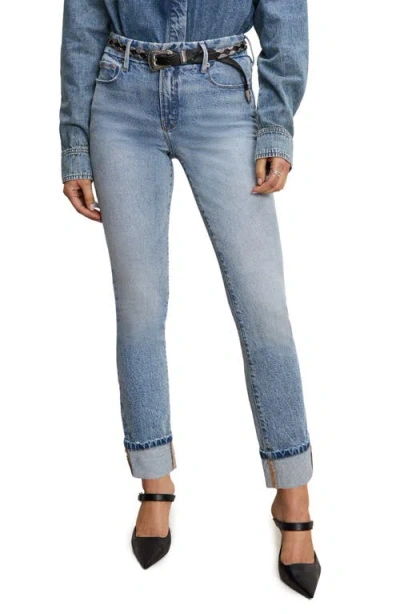 Good American Good Classic High Waist Slim Straight Leg Jeans In Indigo754
