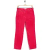 Good American Good Classic High Waist Straight Leg Corduroy Jeans In Love Potion007