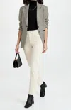 Good American Womens Faux Leather High Rise Straight Leg Pants In Multi