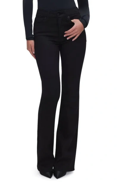 Good American Good Classic Never Fade Slim Bootcut Jeans In Black