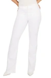 Good American Good Classic Patch Pocket Bootcut Jeans In White001