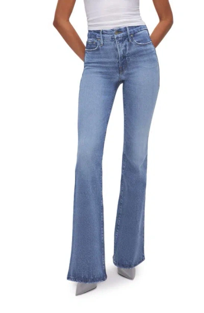 Good American Good Classic Slim Bootcut Jeans In Indigo