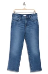Good American Good Crop Straight Leg Jeans In Blue