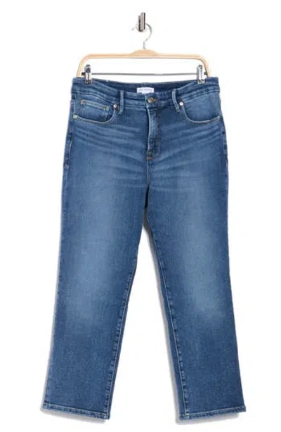 Good American Good Crop Straight Leg Jeans In Blue