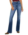 Good American Petite Good Mid-rise Flare-leg Jeans In Blue