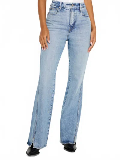 Good American Good Curve Bootcut Jean With Mini Slit In Indigo In Blue