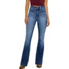 Good American Good Curve Pieced Raw Hem High Waist Ankle Straight Leg Jeans In Blue