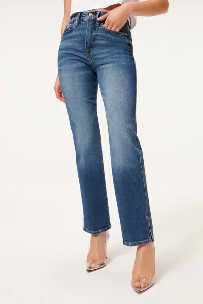 Good American Good Curve Straight Jeans In Blue