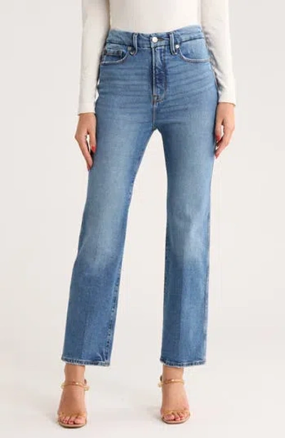 Good American Good Curve Straight Leg Jeans In Blue