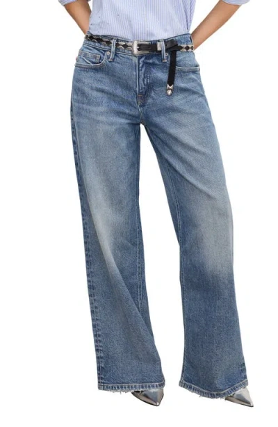 Good American Good Ease High Waist Relaxed Wide Leg Jeans In Indigo575