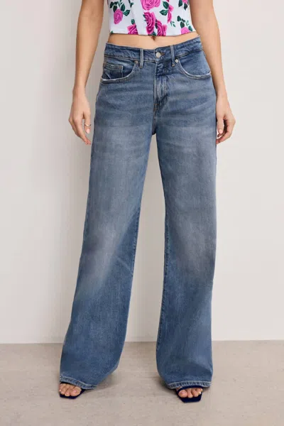 Good American Good Ease Jeans In Indigo575 In Multi