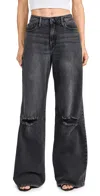 Good American Good Ease High Waist Wide Leg Jeans In Black346