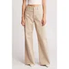 Good American Good Ease Relaxed Wide Leg Jeans In Sand004