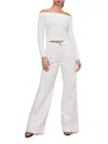 Good American Good Ease Rhinestone Jeans In Cloud White