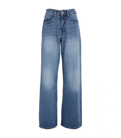Good American Good Ease Wide Jeans In Blue