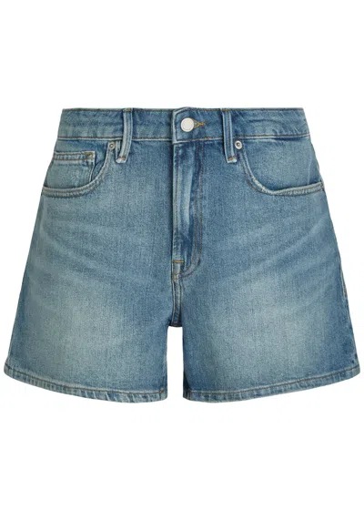 Good American Good Everyday Stretch-denim Shorts In Blue
