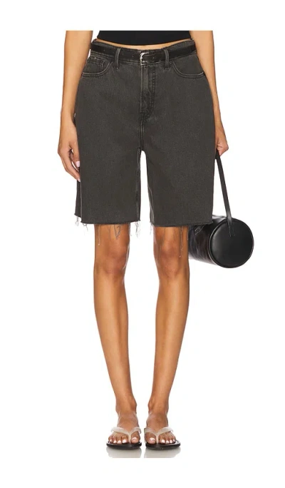 Good American Good Extreme Barrel Shorts In Gray