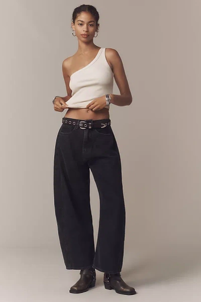 Good American Good Extreme High-rise Barrel Jeans In Black