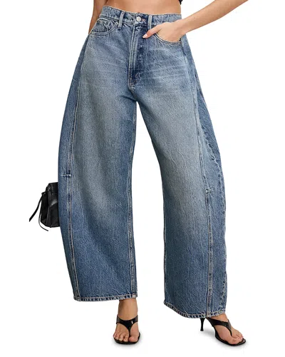 Good American Good Extreme High Rise Barrel Jeans In Indigo966