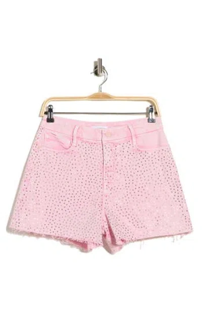 Good American Good Girlfriend Denim Shorts In Pink