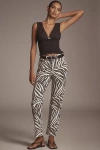 Good American Womens Cloud White Zebra002 Good Icon Straight-leg Stretch-denim Blend Jeans In Black