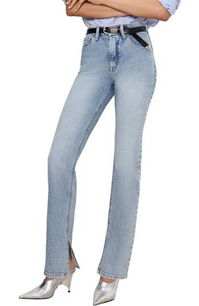 Good American Good Icon High Waist Slit Inseam Jeans In Indigo750