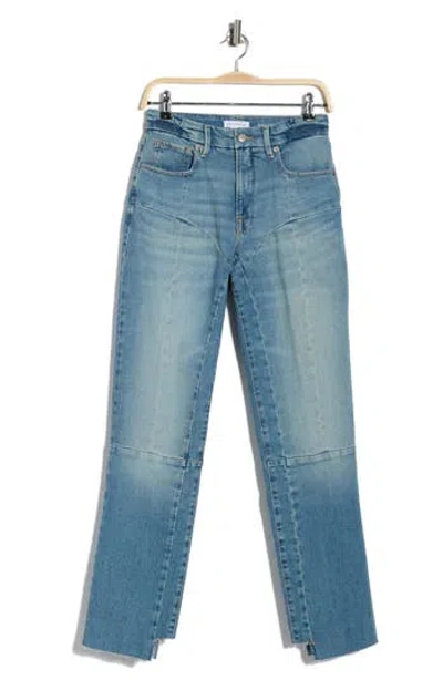 Good American Good Icon High Waist Straight Leg Jeans In Blue