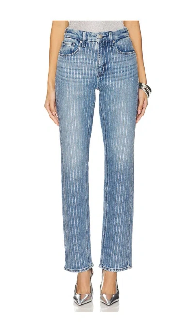 Good American Good Icon Rhinestone Jeans In Indigo728