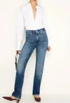 Good American Good Legs Chewed Hem Ankle Straight Leg Jeans In Multi
