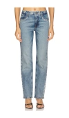 Good American Good Icon Studded Straight Jeans In Blue