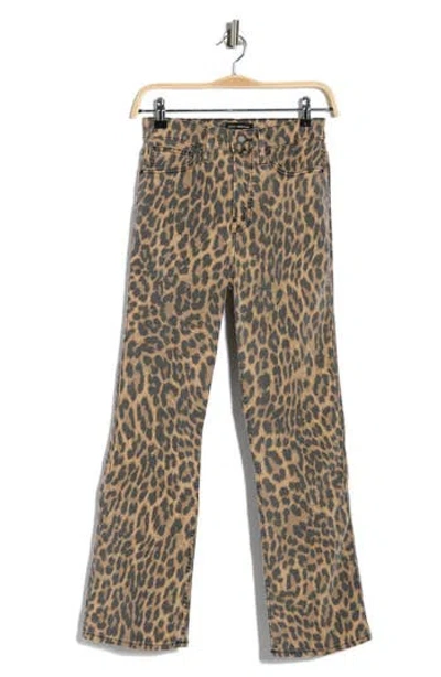 Good American Good Kick Flare Leopard Print Jeans In Animal Print
